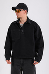 Füme Jean Kumaş Oversize Gömlek G146