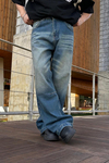 Fundayz Acid Wash Eskitme Detay  Mavi Jean Pantolon P954
