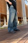 Fundayz Acid Wash Eskitme Detay  Mavi Jean Pantolon P954