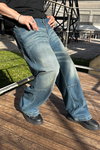 Fundayz Acid Wash Eskitme Detay  Mavi Jean Pantolon P954