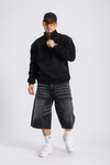 Fundayz Acid Wash Füme Jean Şort S263