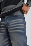 Fundayz Acid Wash Mavi Eskitme Jean Şort S262