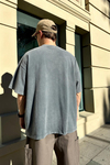 Fundayz Acid Wash Mavi Oversize Tshirt T828