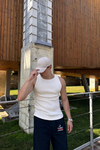 Fundayz Fitilli Kumaş Krem Fit Atlet T1149