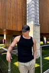 Fundayz Fitilli Kumaş Siyah Fit Atlet T1148