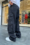 Fundayz Füme Baggy Kargo Jean Pantolon P743