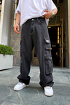 Fundayz Füme Baggy Kargo Jean Pantolon P743