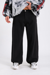 Fundayz İnce Tiftik Kumaş Siyah Baggy Jean Pantolon P845