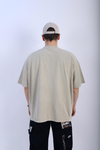 Fundayz LLS Acid Wash Bej Oversize Tshirt T935