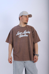 Fundayz LLS Acid Wash Kahve Oversize Tshirt T934