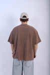 Fundayz LLS Acid Wash Kahve Oversize Tshirt T934