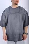 Fundayz Nakışlı Acid Wash Füme Oversize Tshirt T938