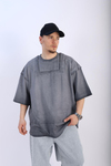 Fundayz Nakışlı Acid Wash Füme Oversize Tshirt T938