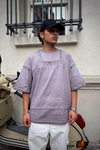 Fundayz Nakışlı Acid Wash Kahve Oversize Tshirt T939