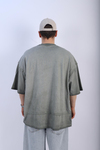 Fundayz Nakışlı Acid Wash Yeşil Oversize Tshirt T940