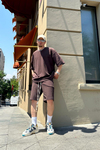 Fundayz Premium Reverse Kahve Oversize Takım TKM130