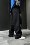 Fundayz Reflektif Ghost Baskılı Siyah Baggy Jean Pantolon P858