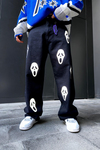 Fundayz Reflektif Ghost Baskılı Siyah Baggy Jean Pantolon P858
