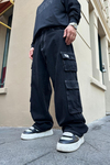 Fundayz Siyah Baggy Kargo Jean Pantolon P738