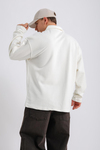 Future Polo Yaka Krem Oversize Sweatshirt SW1126