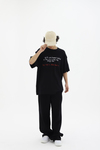 Girls Baskılı Siyah Oversize Tshirt CT01 26CY011