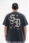 Graffiti Baskılı Antrasit Oversize Tshirt