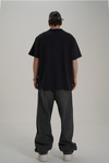 Graffiti Baskılı Siyah Oversize Tshirt CT01 MRT26048