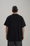 Graffiti Baskılı Siyah Oversize Tshirt CT01 MRT26048