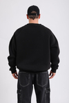 Greatland Şerit Detay Siyah Oversize Sweatshirt SW1173