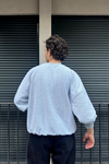 Gri Nakışlı Oversize California Sweatshirt