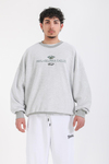 Gri Nakışlı Oversize California Sweatshirt
