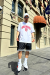 Harvard Nakışlı Beyaz Oversize Tshirt T834