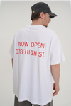 Heart Baskılı Beyaz Oversize Tshirt CT01 MRT26006/1