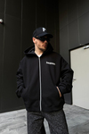 Heaven Baskılı Siyah Oversize Zipper  Hoodie SW1105