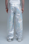Hologram Efektli Baggy Jean Pantolon