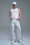 Hologram Efektli Baggy Jean Pantolon