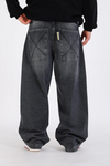 Homeboy Acid Wash Füme Baggy Jean Pantolon P1127