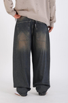 Homeboy Acid Wash Kahve Baggy Jean Pantolon P1126