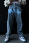 Homme Baskılı Jean Pantolon P826