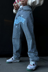 Homme Baskılı Jean Pantolon P826