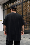Homme Baskılı Siyah Oversize Tshirt T677