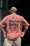 Human Being Baskılı Oversize Tshirt T564