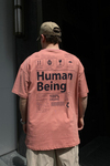 Human Being Baskılı Oversize Tshirt T564