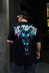 İmmortal Butterfly Baskılı Siyah Oversize Tshirt T603