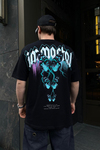 İmmortal Butterfly Baskılı Siyah Oversize Tshirt T603