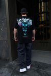 İmmortal Butterfly Baskılı Siyah Oversize Tshirt T603