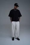İnce Kumaş Bej Baggy Pantolon CT01 6517-8