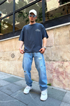 Individual Baskılı Füme Oversize Tshirt T827