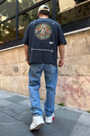 Individual Baskılı Füme Oversize Tshirt T827