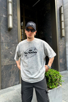 Invitation Nakışlı Acid Wash Premium Oversize Tshirt T766